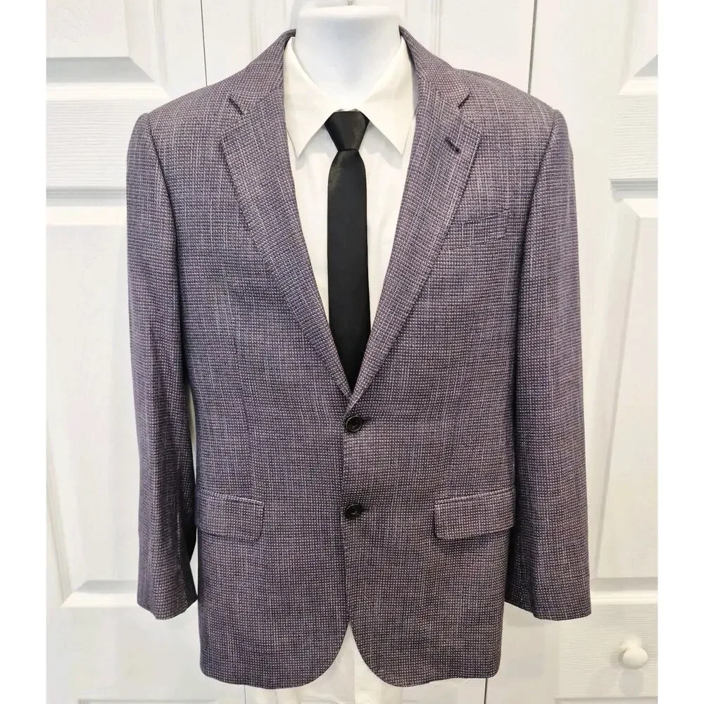 Emporio Armani Purple Iridescent G Line Blazer Sport Coat Sz 48R 2-Button Jacket